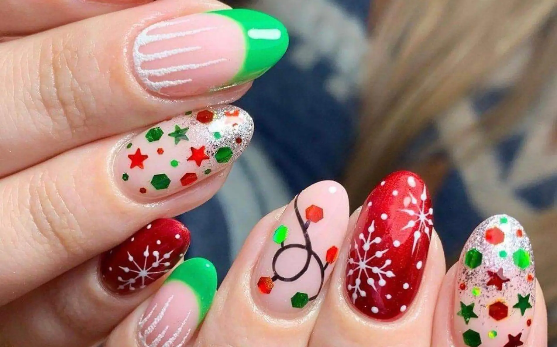 uñas decoradas de navidad